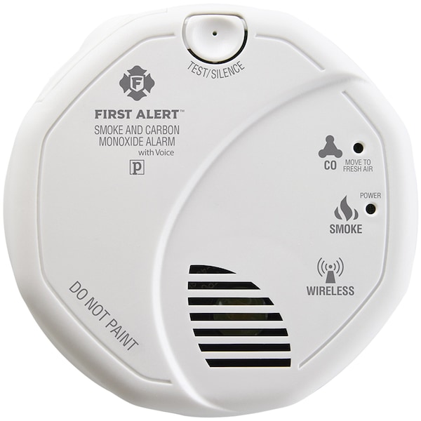 First Alert Wireless Smoke and Carbon Monoxide Alarm with Voice and Location 1039839